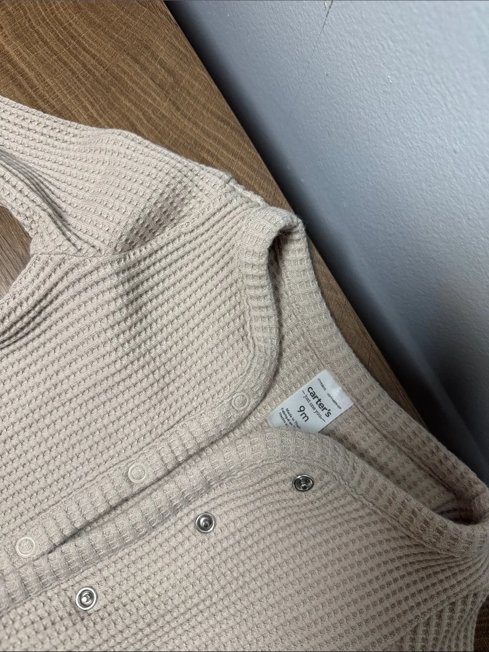 Carter's Cream Waffle-Knit Baby Cardigan Jacket